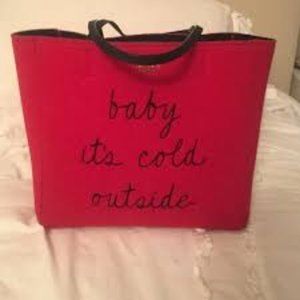 Kate Spade Red Baby It's Cold Outside Tote